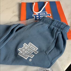Brand new with tags Eric Emanuel Blue Logo Sweatpants